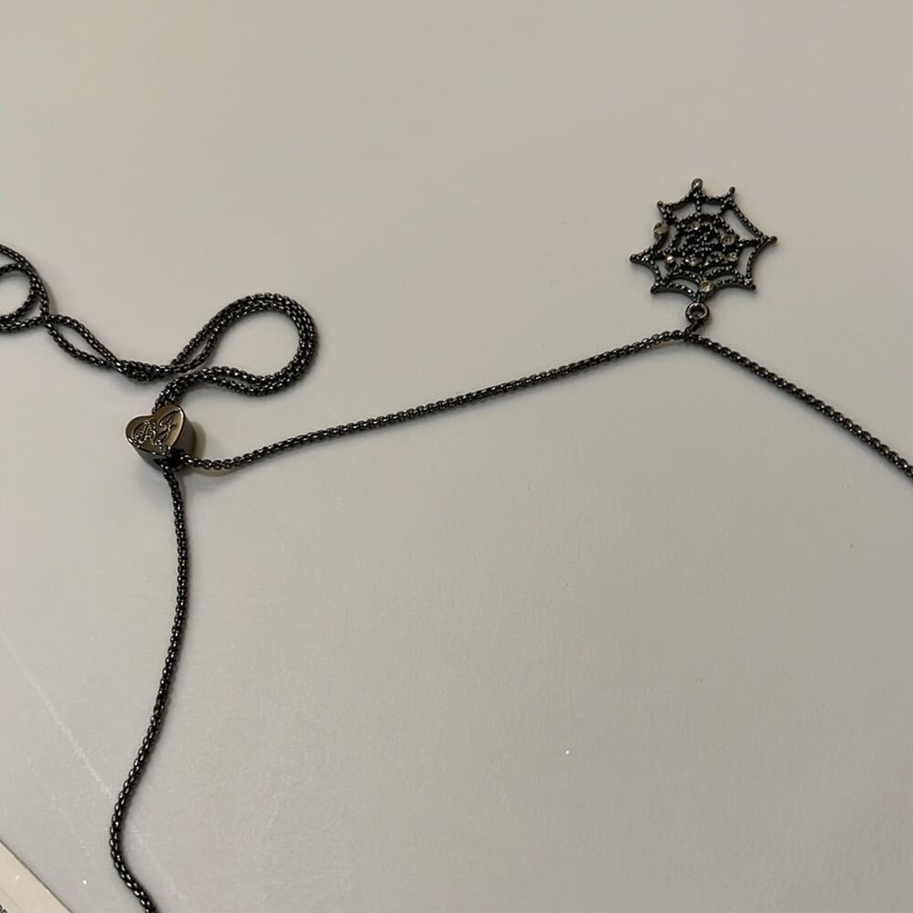 Betsey Johnson Hematite Tone Just Treats Skeleton Glow Pendant Necklace - Picture 5 of 6